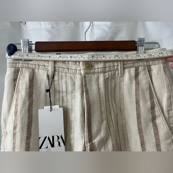 NWT Zara Stripe linen pants - Picture 6 of 7